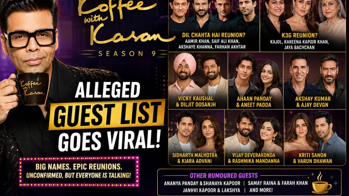 ‘Koffee With Karan 9’ Alleged Guest List Goes Viral, Fuels Buzz Over Star-Studded Reunions
