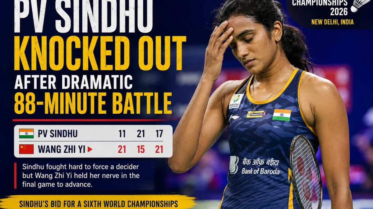 PV Sindhu Knocked Out After Dramatic 88-Minute Battle at BWF World Championships 2026