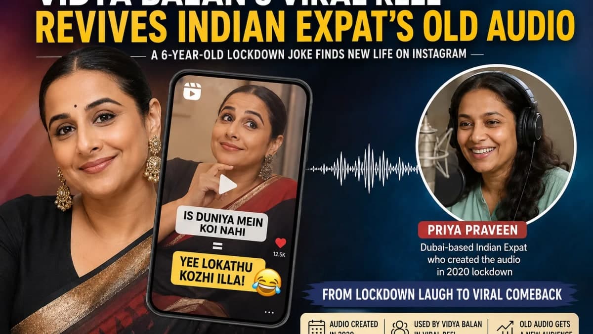Vidya Balan’s Viral Reel Revives Indian Expat’s Six-Year-Old Lockdown Audio