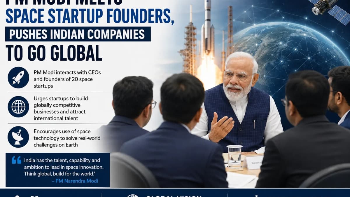 PM Modi’s Message to India’s Space Startups: Don’t Just Build for India, Build for the World