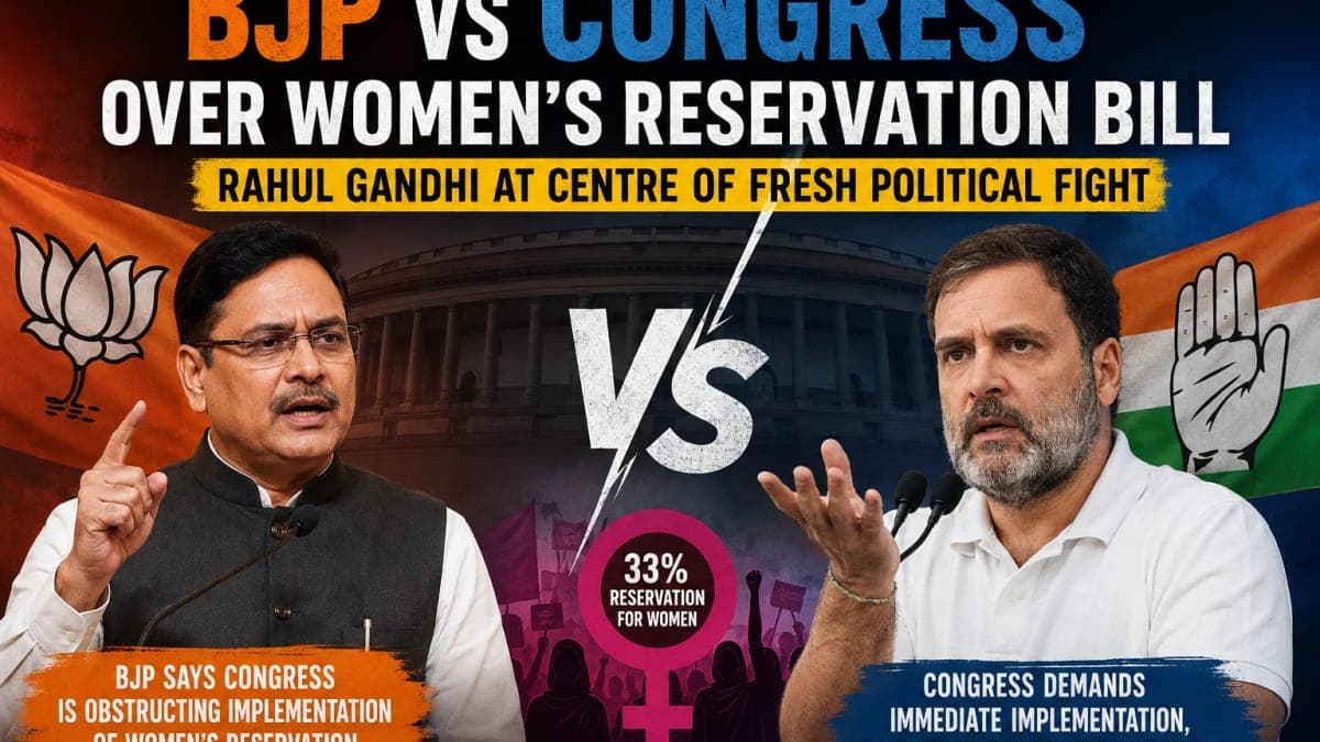 Women’s Reservation Back in Spotlight: BJP and Congress Clash as Rahul Gandhi Becomes Centre of Political Battle