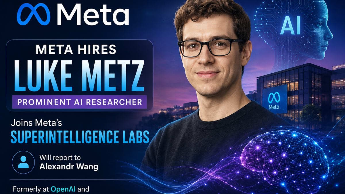 Meta Hires OpenAI Veteran Luke Metz for Superintelligence Labs in Major AI Talent Push