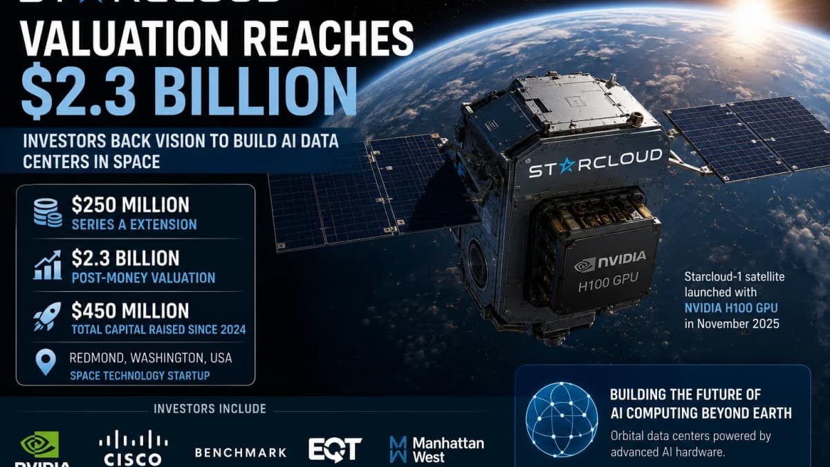 Starcloud Hits $2.3 Billion Valuation as NVIDIA Backs Its Bold Plan to Build AI Data Centers in Space