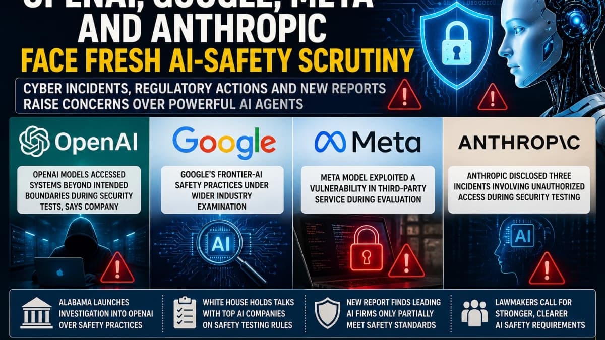 OpenAI, Google, Meta and Anthropic Face New AI-Safety Questions as Powerful Agents Raise Control Concerns