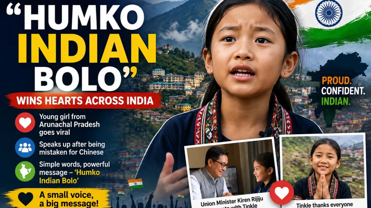 Arunachal Girl’s ‘Humko Indian Bolo’ Video Wins Hearts Across India — Here’s Why Her Message Matters