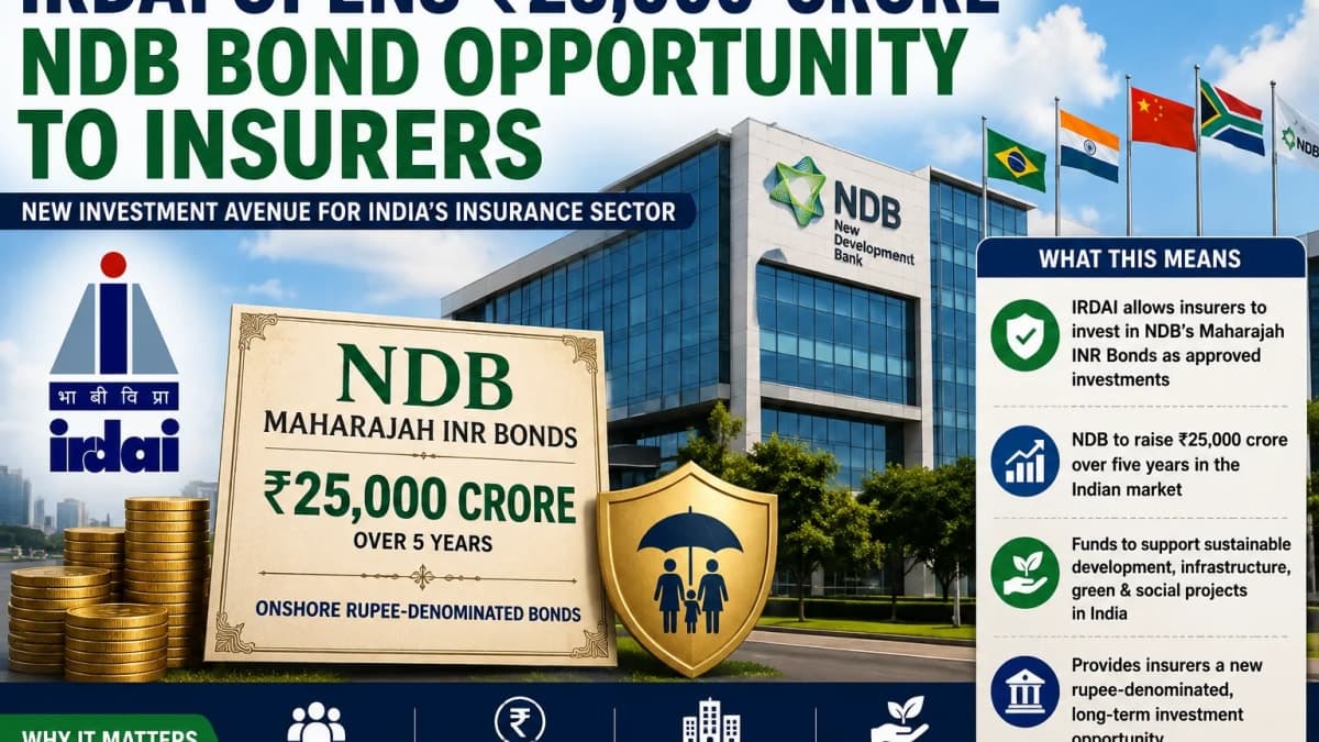 IRDAI Opens ₹25,000-Crore NDB Bond Opportunity to Insurers — Here’s Why It Matters