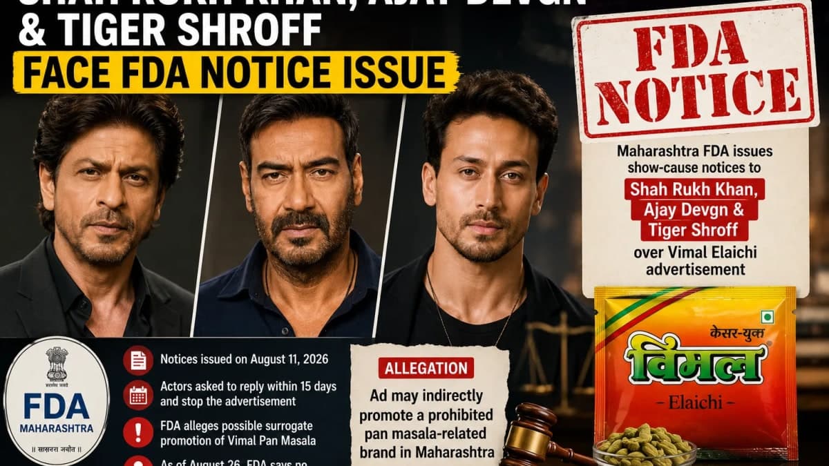 Shah Rukh Khan, Ajay Devgn & Tiger Shroff Face FDA Scrutiny Over Vimal Elaichi Ad — What Happened?