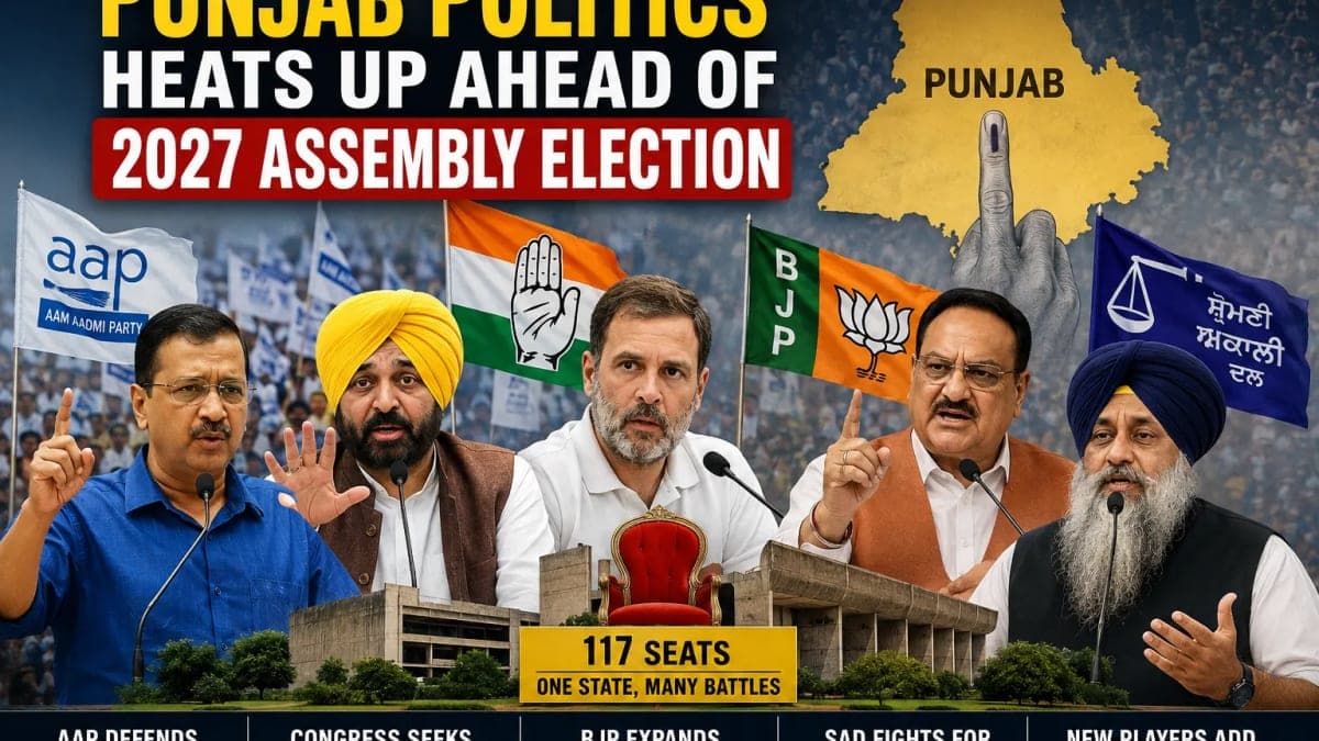 Punjab Politics Heats Up Ahead of 2027 Election as AAP, Congress, BJP and Akali Dal Draw Battle Lines