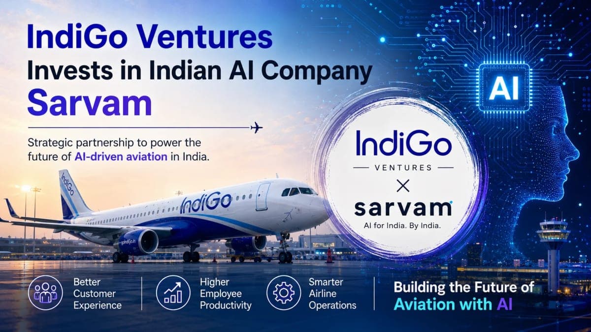 IndiGo Backs Indian AI Firm Sarvam as Airline Looks to Bring AI Into Real-World Operations