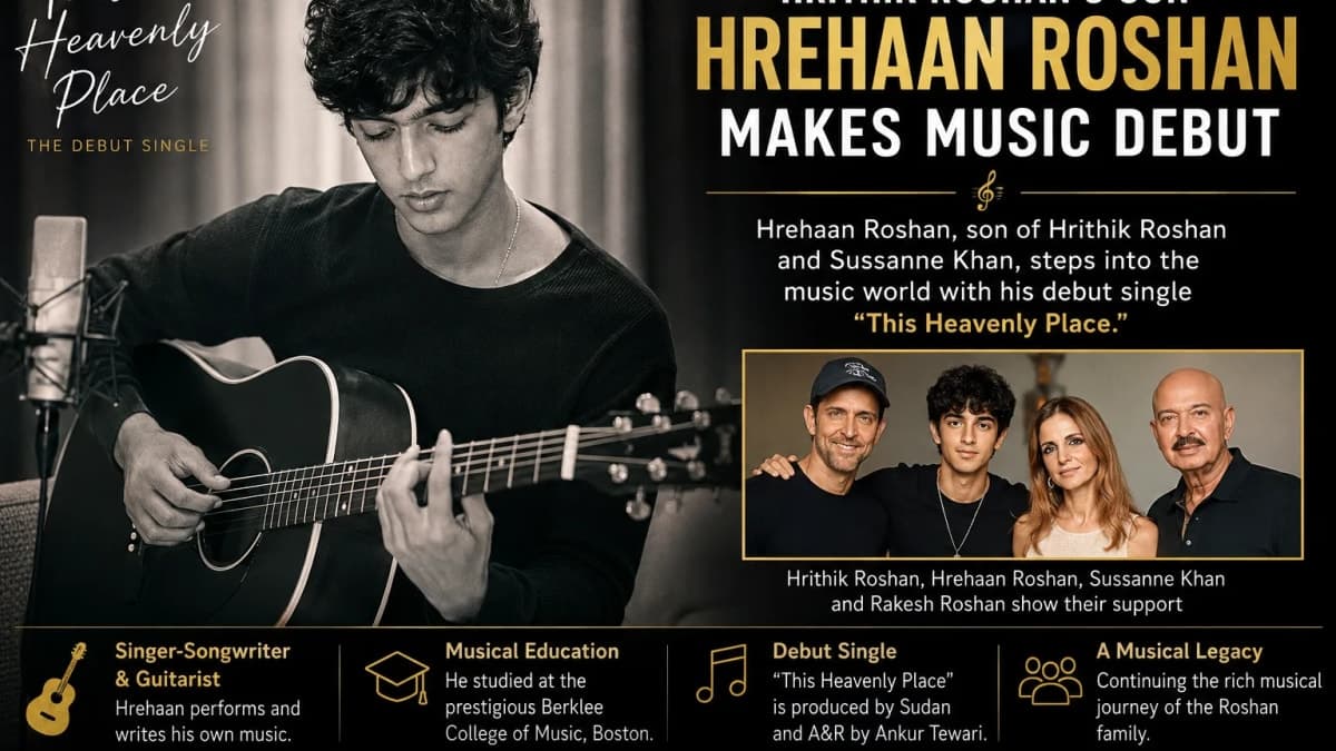 Hrithik Roshan’s Son Hrehaan Makes Music Debut With ‘This Heavenly Place’, Begins His Own Creative Journey