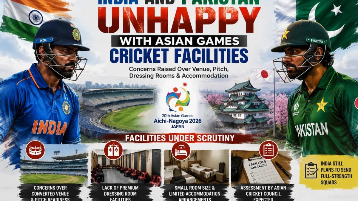 India, Pakistan Raise Concerns Over Asian Games 2026 Cricket Facilities in Japan