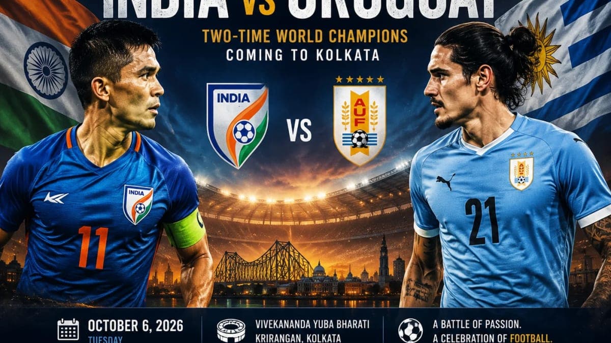 India to Face Two-Time World Champions Uruguay in Blockbuster Kolkata Football Friendly
