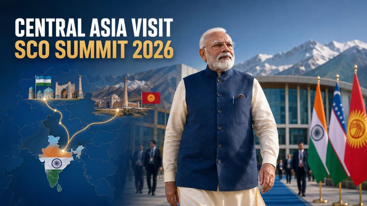 PM Modi Begins Four-Day Central Asia Visit, SCO Summit and Security Talks in Focus