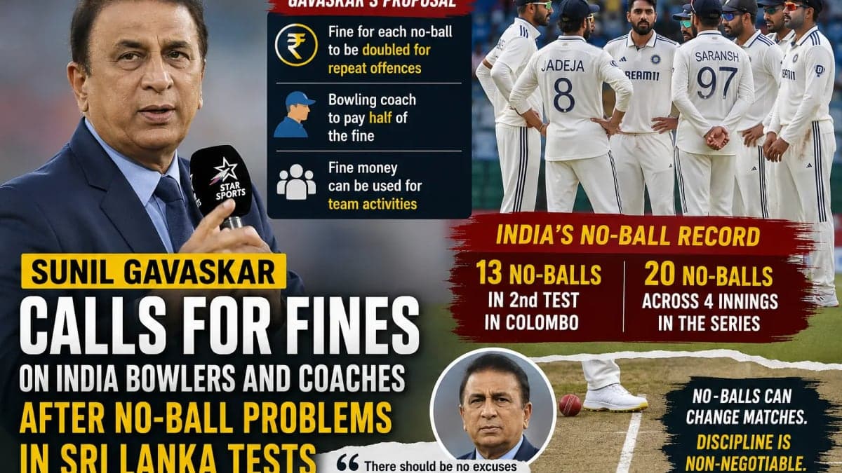 Sunil Gavaskar Wants India Bowlers and Coach Fined After 20 No-Balls in Sri Lanka Test Series