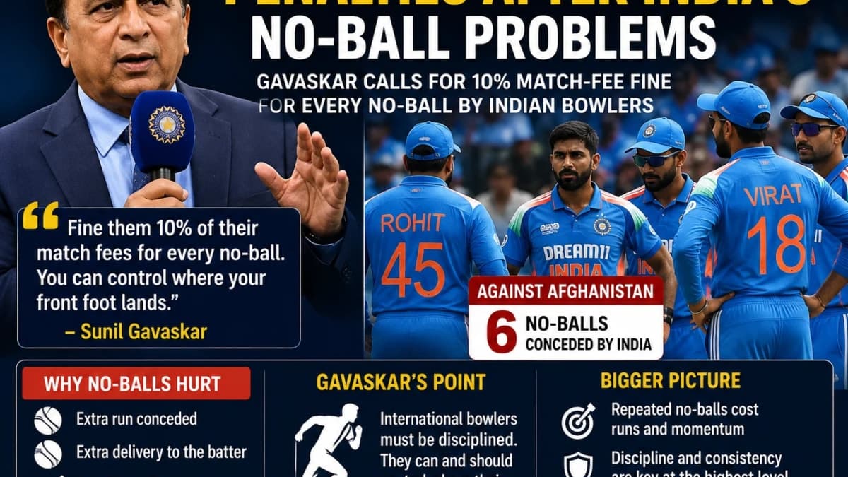 Sunil Gavaskar Wants India Bowlers Penalised After No-Ball Problem: ‘Fine Them 10%’