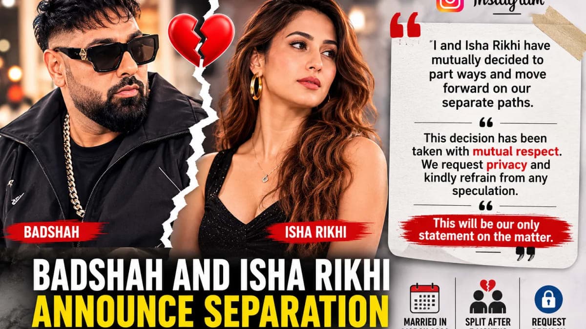 Badshah and Isha Rikhi Announce Separation Just Five Months After Marriage