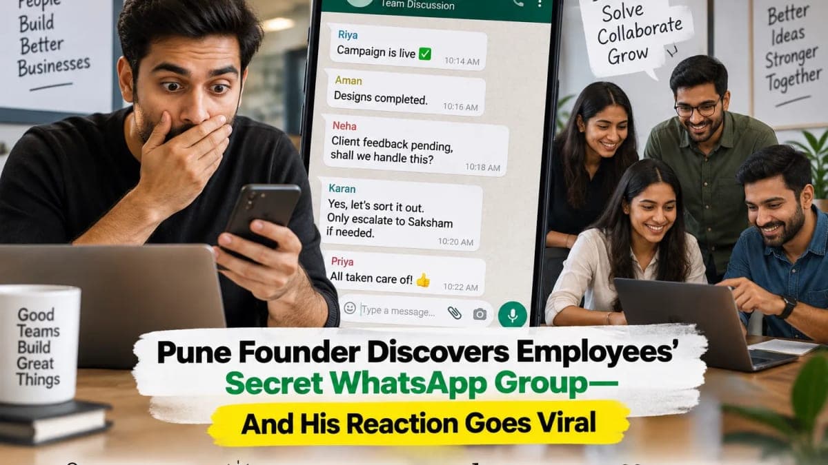 Pune Founder Finds Employees’ Secret WhatsApp Group, His Unexpected Reaction Goes Viral