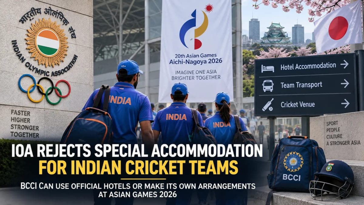 IOA Rejects Special Accommodation for India’s Cricket Teams at Asian Games 2026