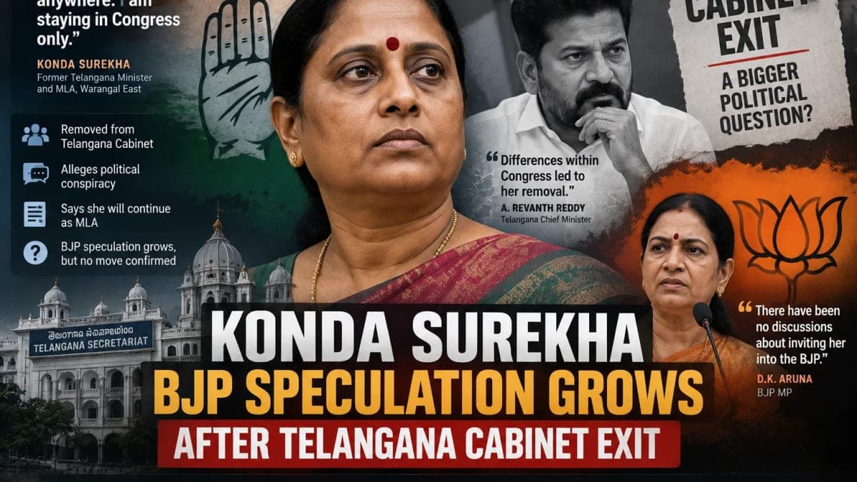 Konda Surekha’s Next Move in Focus After Telangana Cabinet Exit as BJP Talk Grows