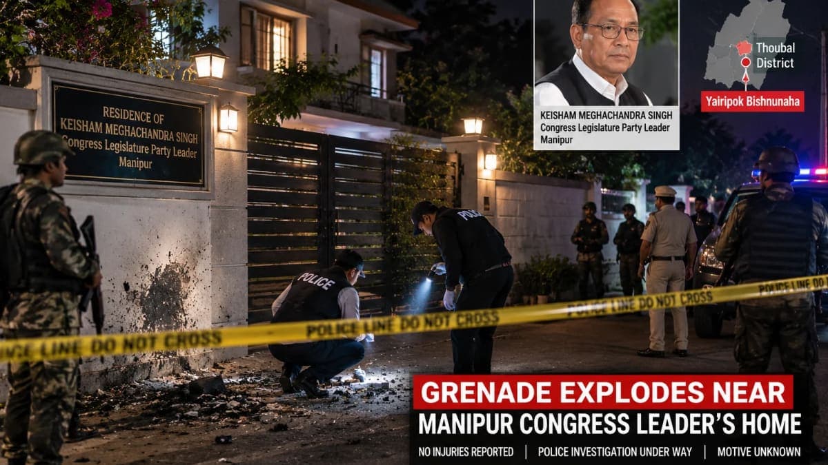 Grenade Blast Near Manipur Congress Leader Keisham Meghachandra Singh’s Home; No Injuries Reported