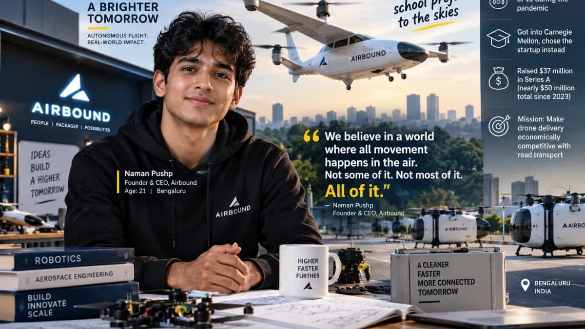 Naman Pushp Built His First Drone at 15. At 21, Airbound Has Raised Nearly $50 Million