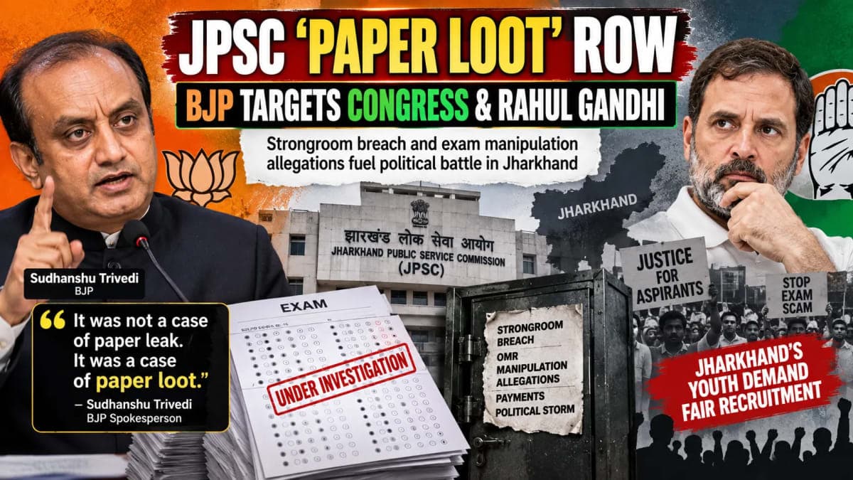 Jharkhand JPSC Row Escalates as BJP Calls Exam Irregularities ‘Paper Loot’, Targets Rahul Gandhi