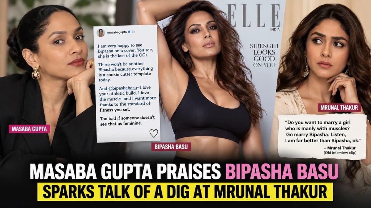 Masaba Gupta Praises Bipasha Basu’s Muscles; Fans Link Her Remark to Mrunal Thakur
