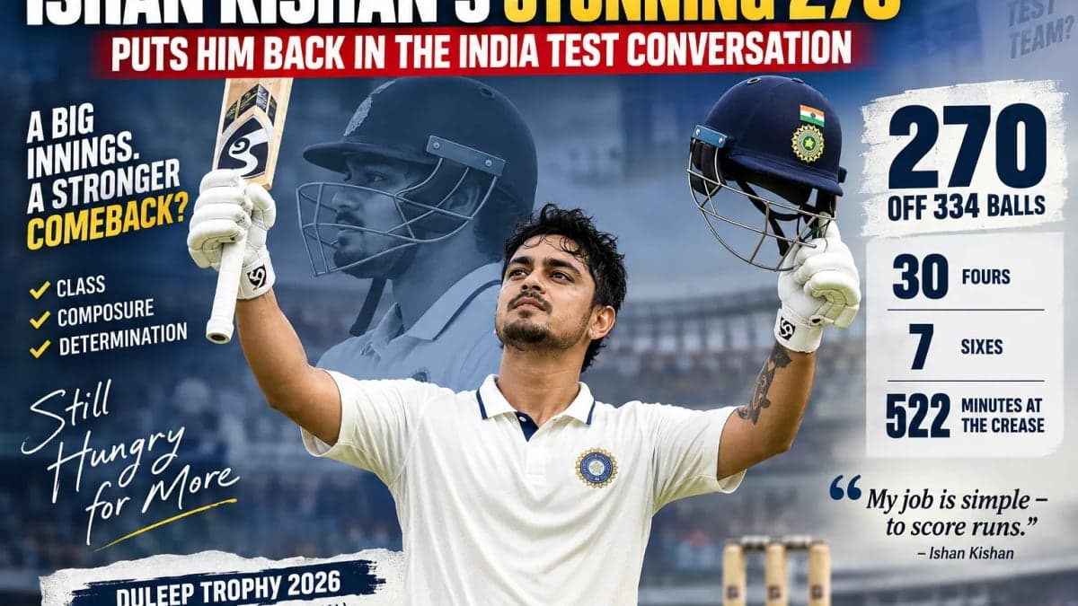 Ishan Kishan’s Stunning 270 Puts Him Back in the India Test Conversation