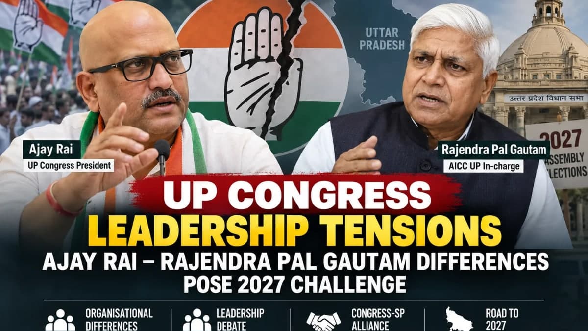 UP Congress Tensions Surface: Ajay Rai–Rajendra Pal Gautam Differences Pose 2027 Challenge