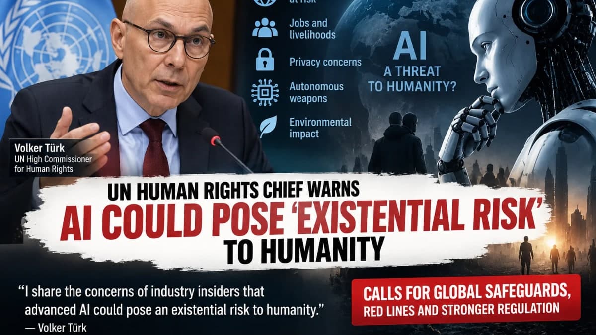 UN Human Rights Chief Warns Advanced AI Could Pose ‘Existential Risk to Humanity’