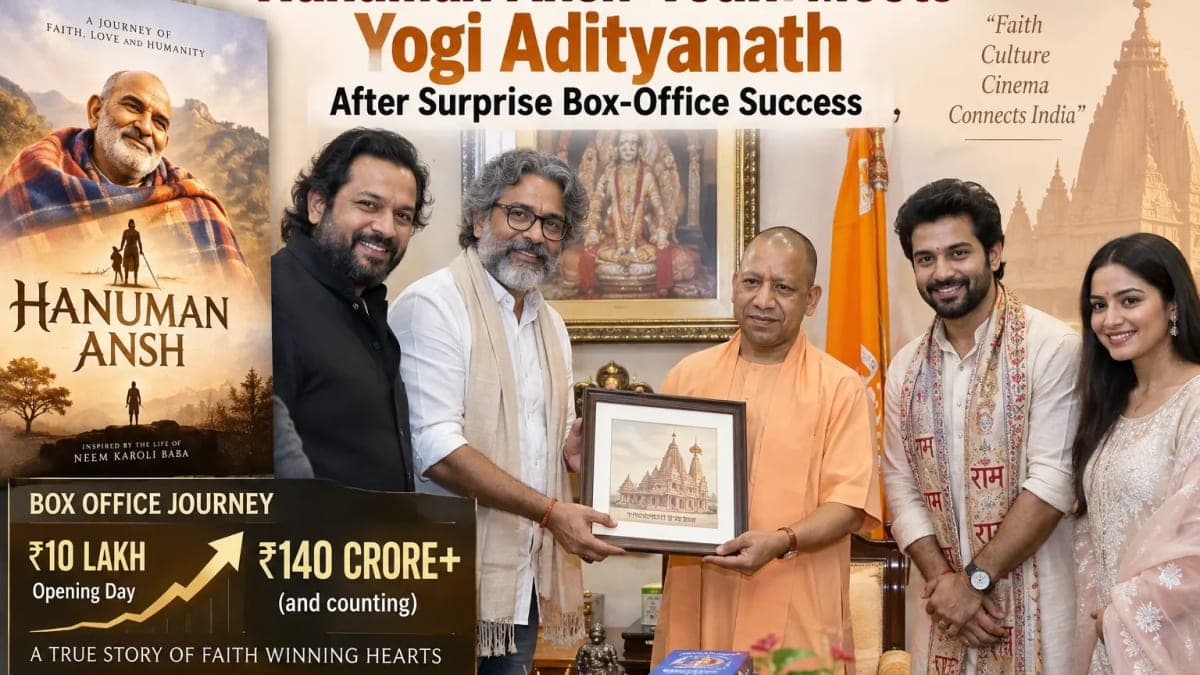 ‘Hanuman Ansh’ Team Meets Yogi Adityanath as Film Grows From ₹10 Lakh Opening to ₹140 Crore-Plus