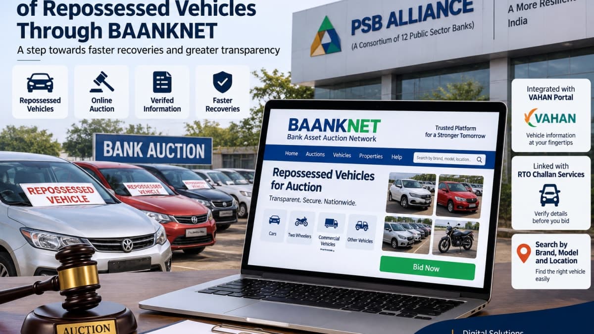 Repossessed Cars Could Soon Be Auctioned on BAANKNET as Banks Seek Faster Recoveries