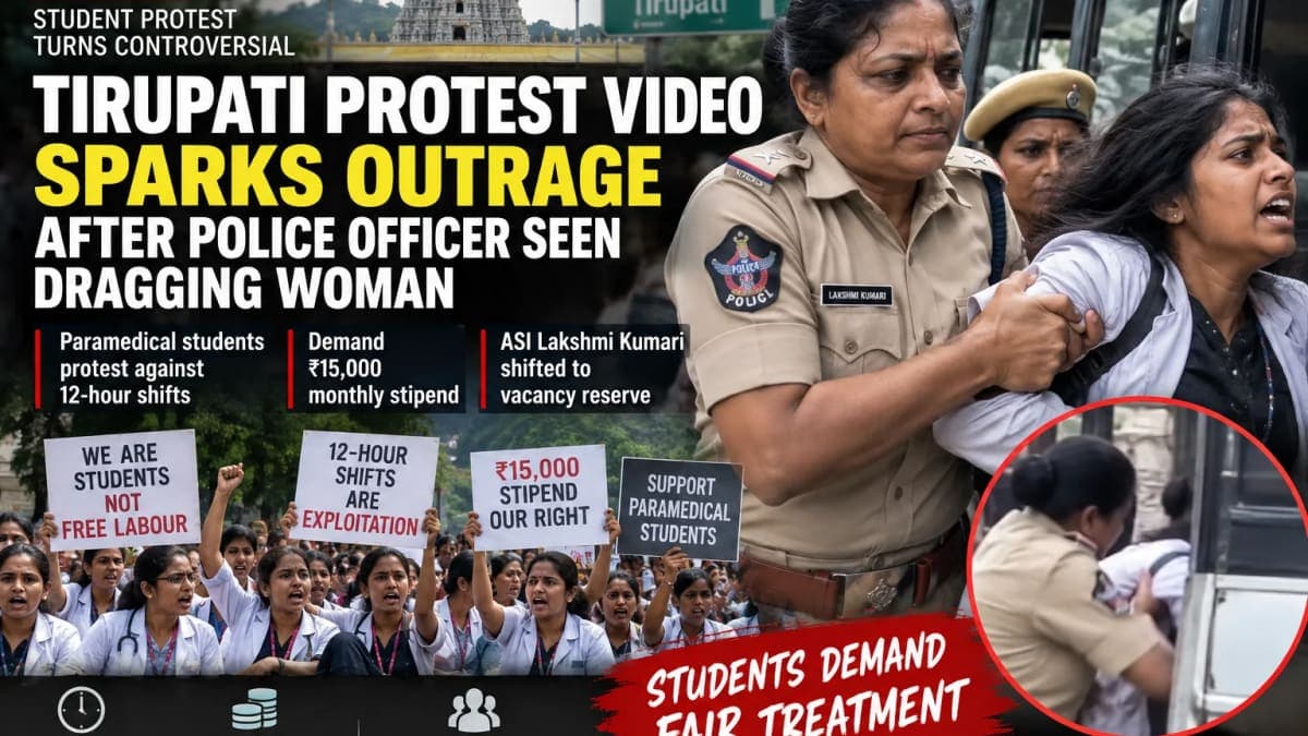 Tirupati Protest Video Draws Scrutiny; Woman ASI Shifted After Clash With Students