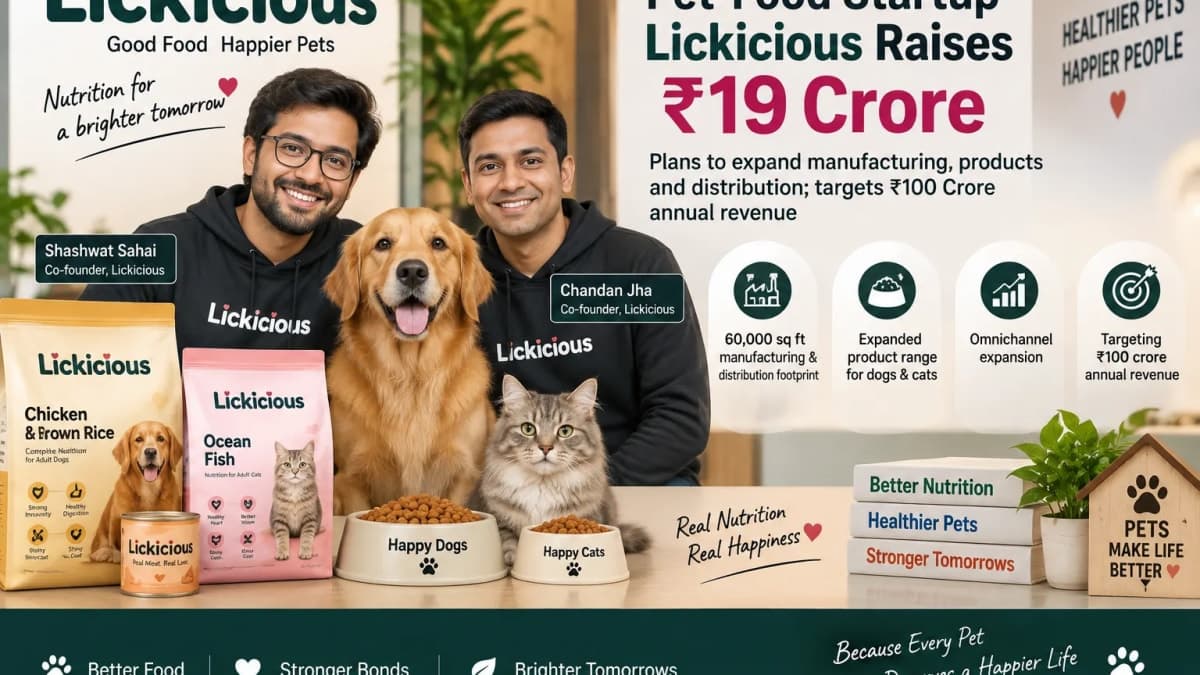 Pet-Food Startup Lickicious Raises ₹19 Crore, Eyes ₹100 Crore Annual Revenue