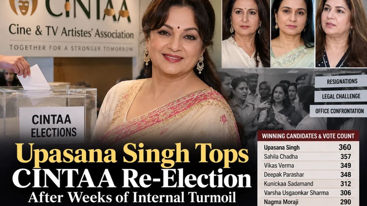 Upasana Singh Leads CINTAA Re-Election With 360 Votes After Weeks of Internal Dispute
