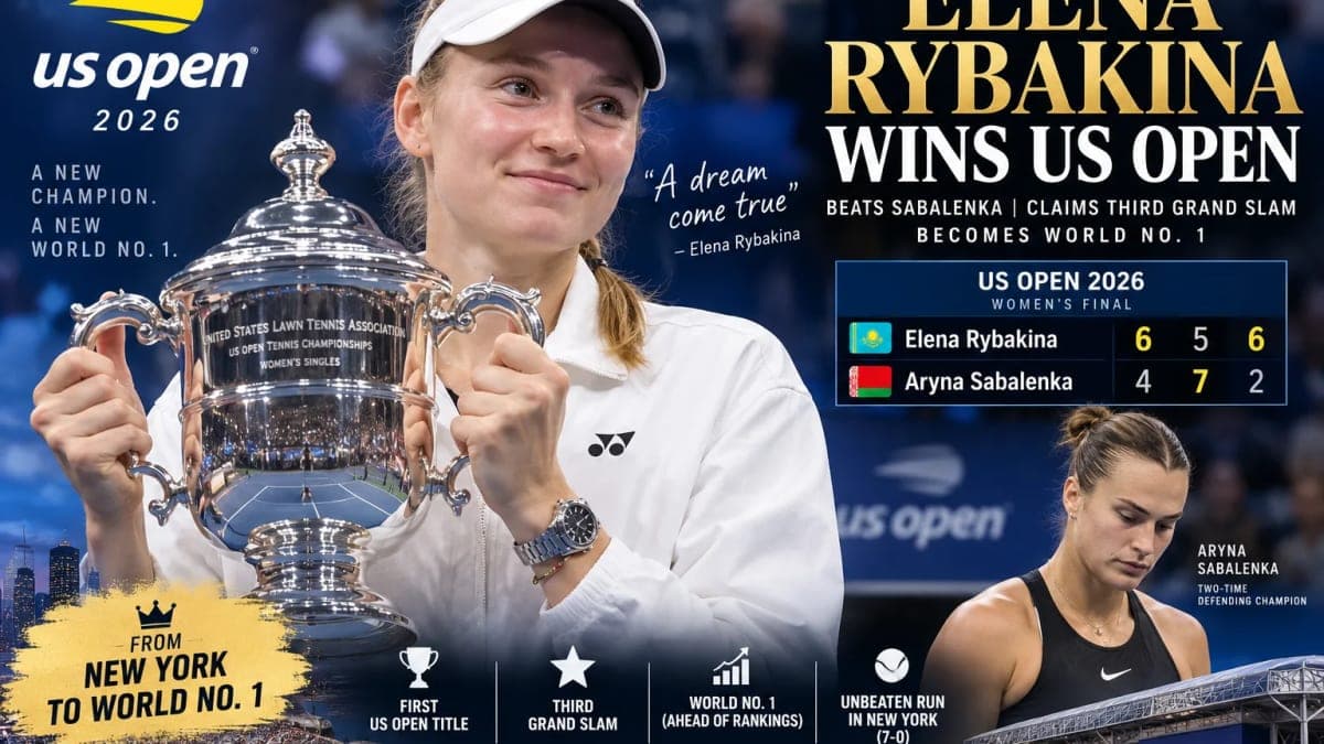 Elena Rybakina Ends Sabalenka’s US Open Reign With Three-Set Final Victory