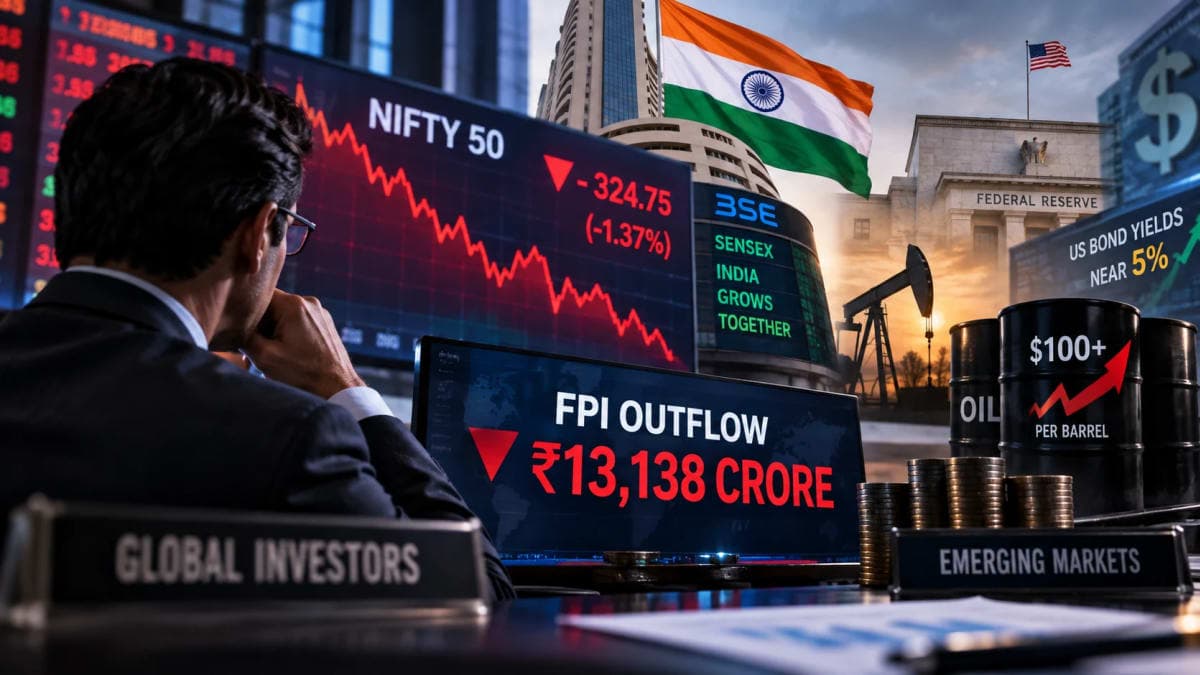Foreign Investors Pull ₹13,138 Crore From Indian Stocks in Two Weeks — What Changed So Quickly?