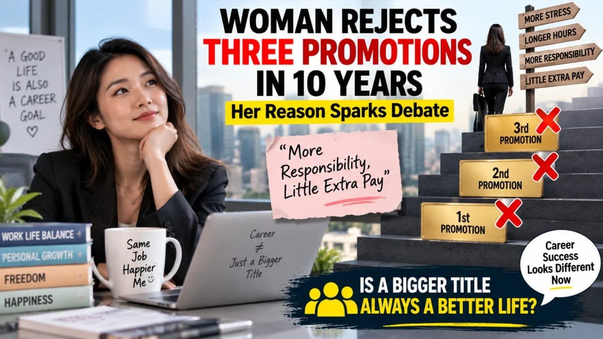 Woman Rejects 3 Promotions in 10 Years — Her Reason Is Making Workers Rethink Career Success