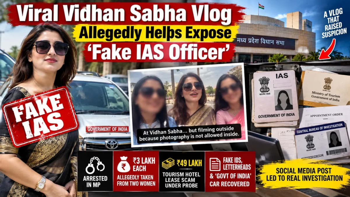 She Allegedly Posed as an IAS Officer — Then a ‘Vidhan Sabha’ Vlog Raised Suspicion