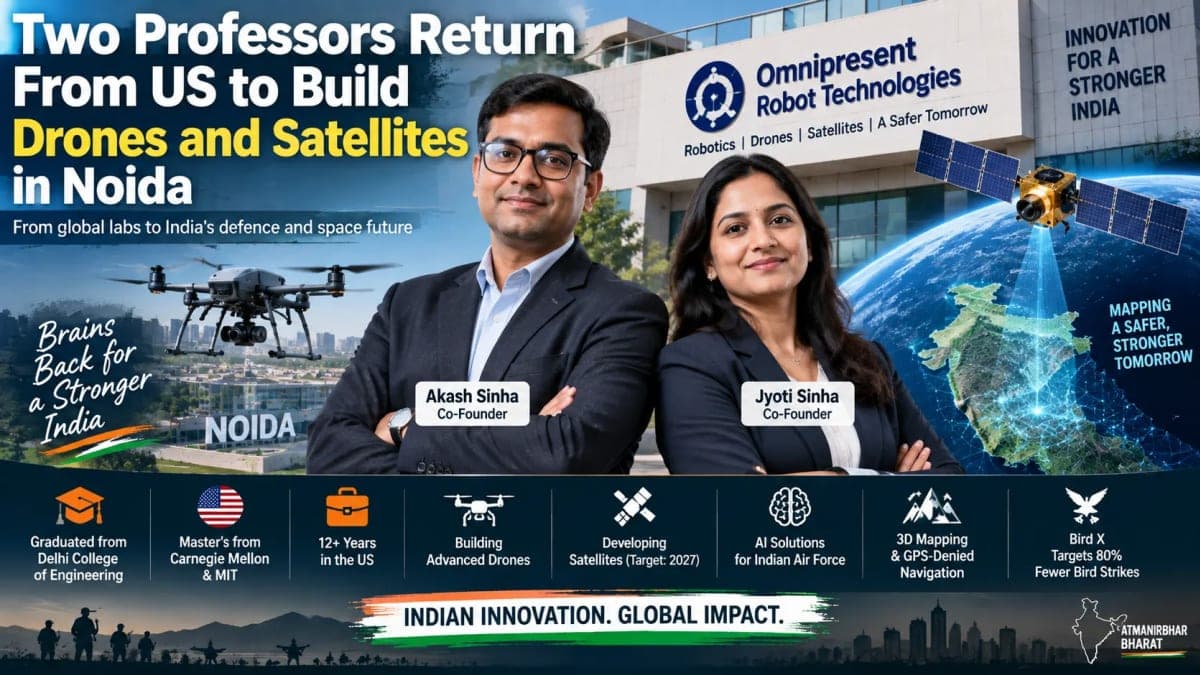 They Spent Over 12 Years in the US — Now Two Professors Are Building Drones and Satellites in Noida
