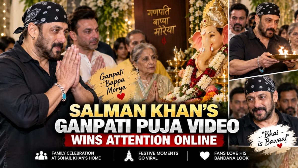 Salman Khan’s Ganpati Celebration Video Grabs Attention — His New Look Has Fans Talking