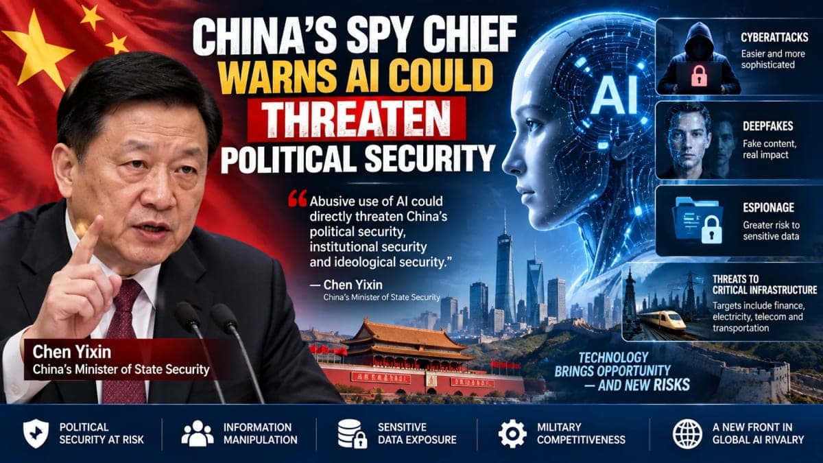 China’s Spy Chief Sounds AI Alarm — Deepfakes, Cyberattacks and Political Security in Focus