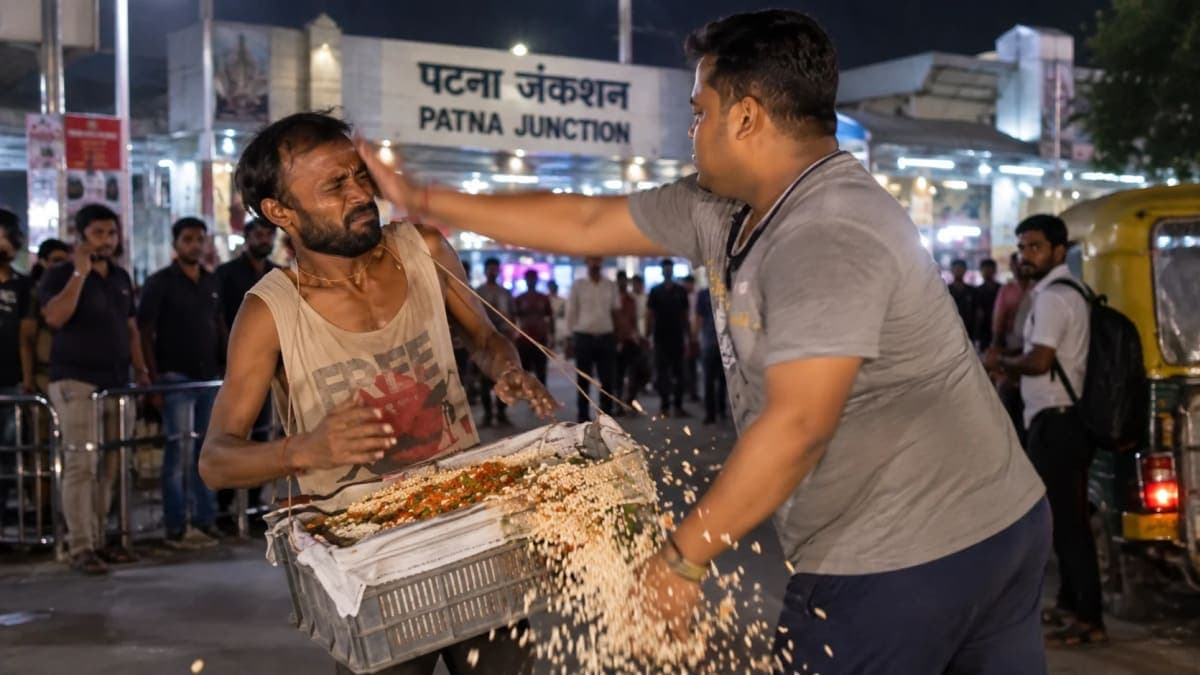 Man Hits Street Vendor, Throws His Food on Road Near Patna Junction; Police Respond