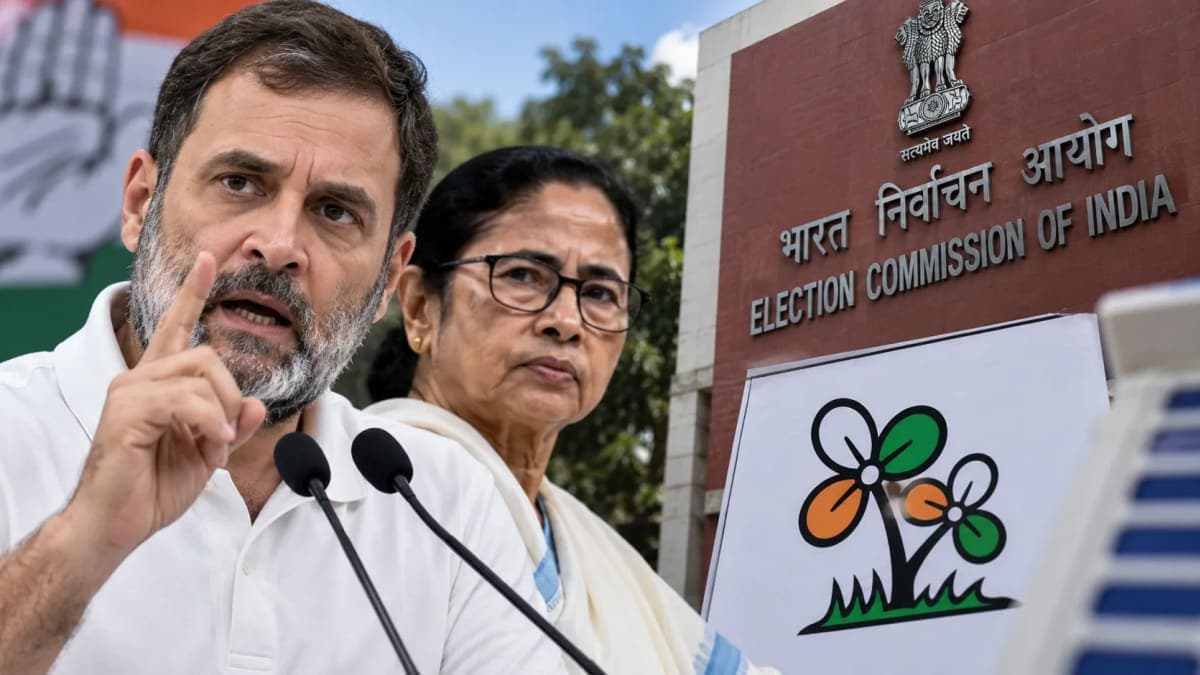 ‘Vote Theft, Now Party Theft’: Rahul Gandhi Targets Election Commission After TMC Symbol Freeze