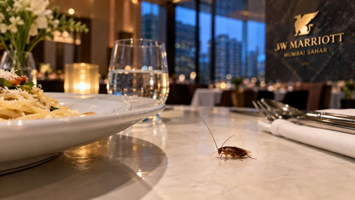 ‘Roachie’ Joins Dinner at JW Marriott Mumbai: Cardiologist’s Video Raises Hygiene Questions