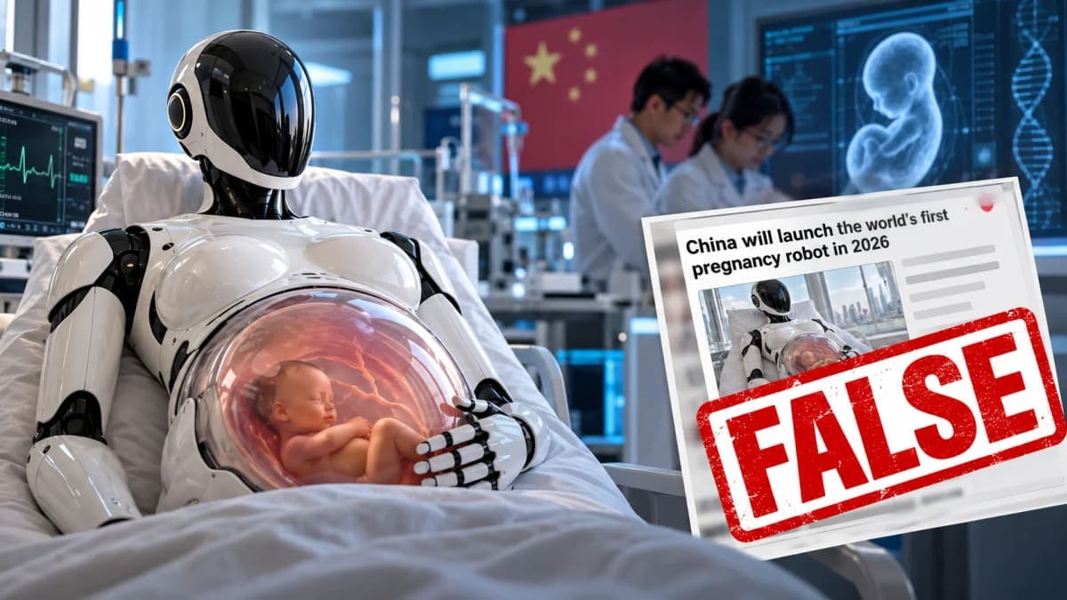 China ‘Pregnancy Robot’ Going Viral on Social Media? Here’s What the Evidence Actually Shows