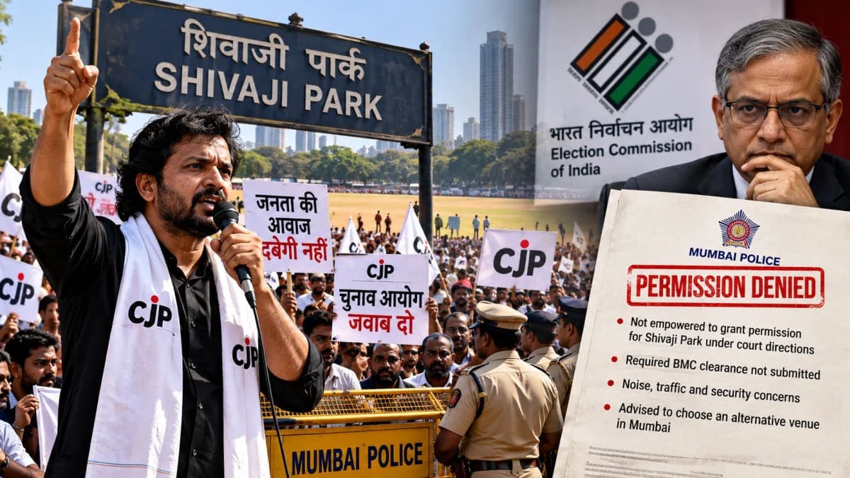 CJP’s October 2 Shivaji Park Protest Hits Permission Hurdle as Mumbai Police Suggest Alternative Venue