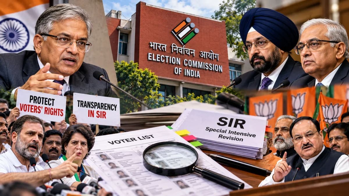 Election Commission–SIR Row Intensifies: ECI Eases Voter Verification Rules as Opposition Steps Up Pressure