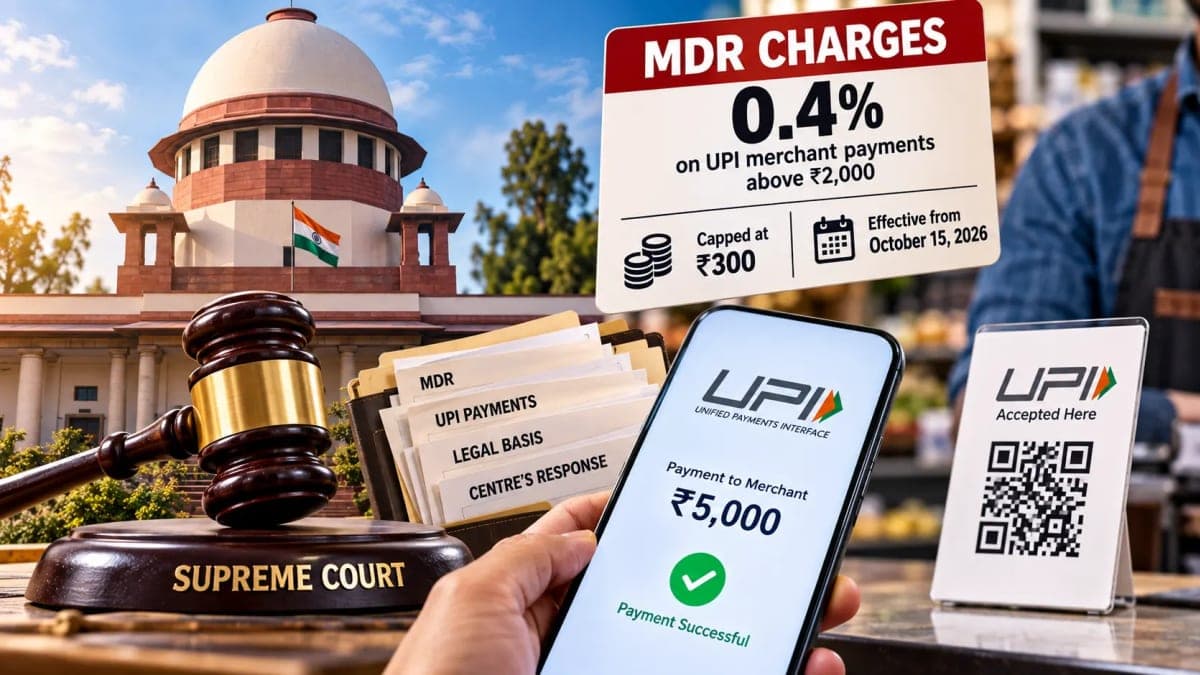 Supreme Court Questions UPI MDR: Centre Asked to Explain 0.4% Charge on Merchant Payments Above ₹2,000