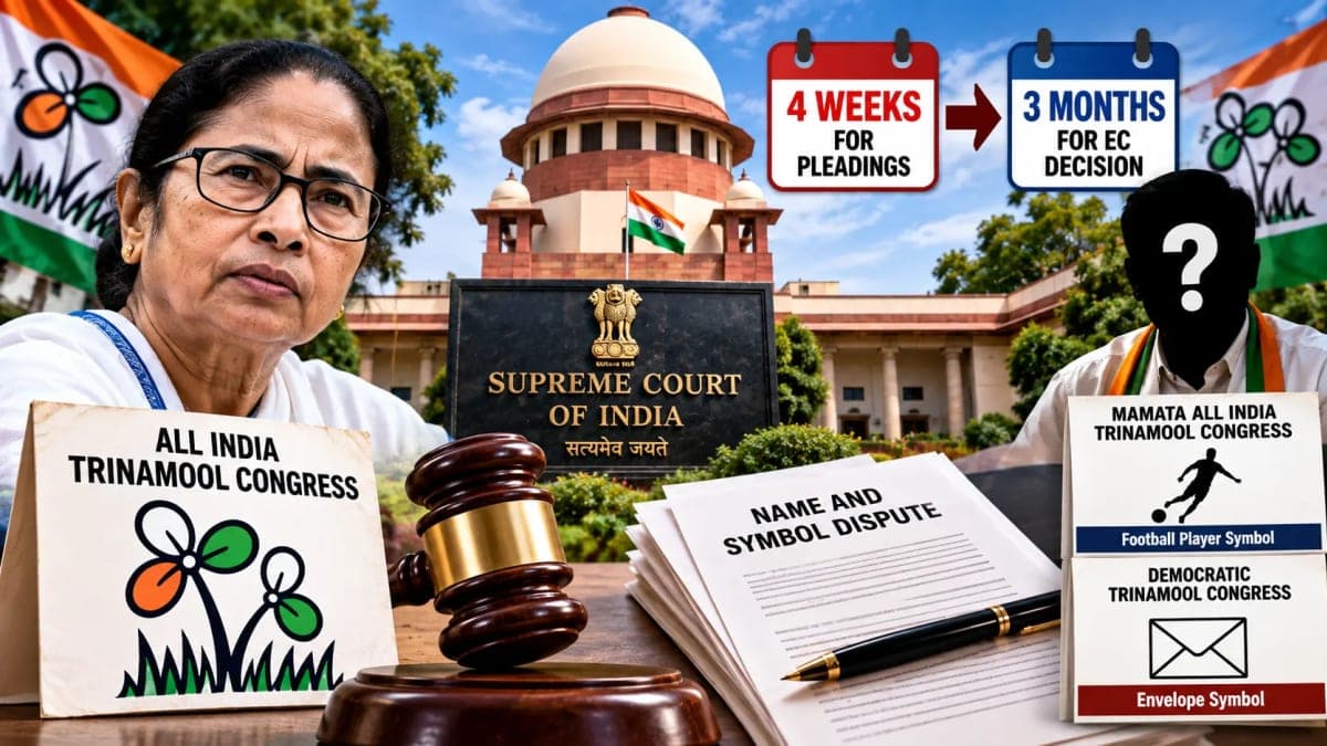 Supreme Court Gives Election Commission Three Months to Decide TMC Name and Symbol Dispute